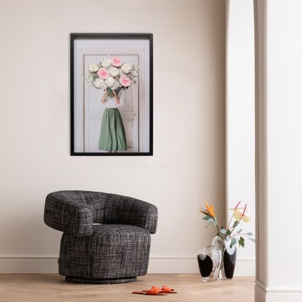 Canvas Picture woman bouquet 3D spring 64x94cm Kare Design