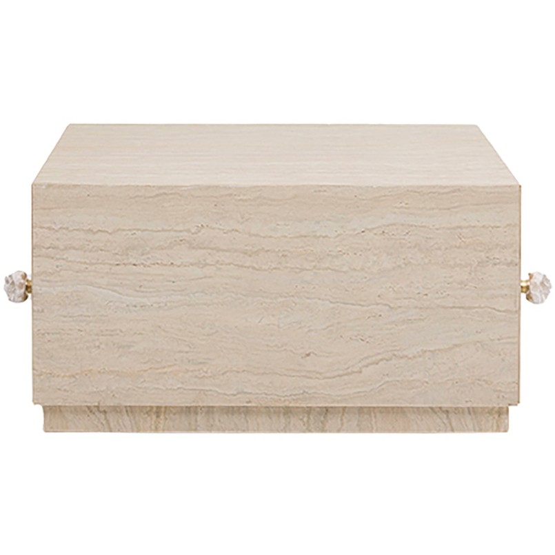 Coffee Table with drawers Travertino 80x60cm Kare Design