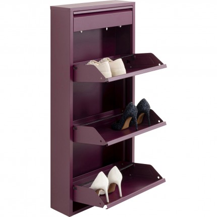 Shoe Container Caruso purple 3+1 drawers Kare Design