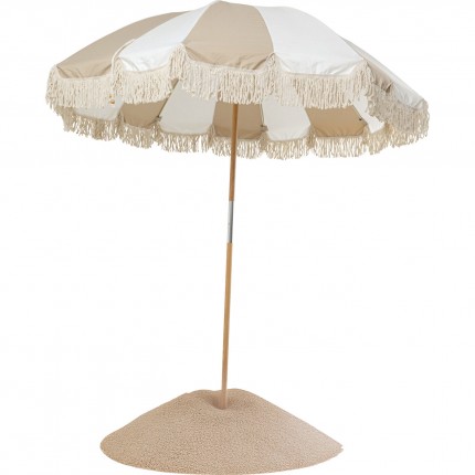 Parasol stripes beige and white Ø220cm Kare Design