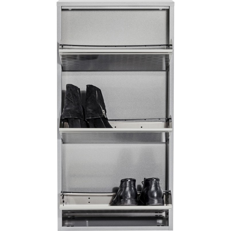 Schoenenkast Caruso grijs 3 laden Kare Design