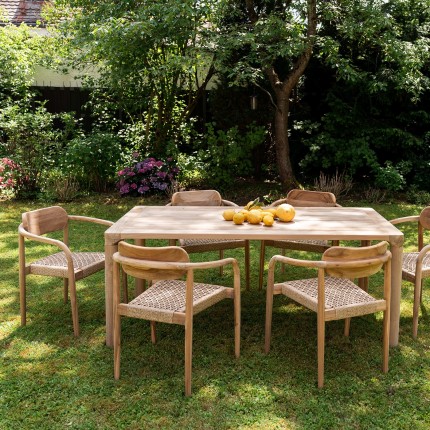 Outdoor Set Bella table 200x100cm and 6 chairs Kare Design