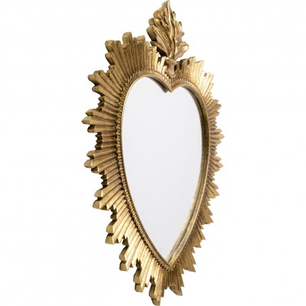 Wall Mirror gold heart 54x49cm Kare Design