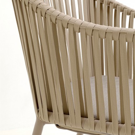 Outdoor Chair with armrests Santanyi beige Kare Design