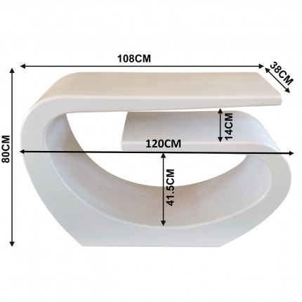 Console Paco white 120x38cm Kare Design