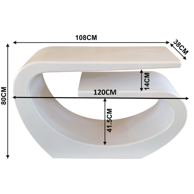 Console Paco white 120x38cm Kare Design