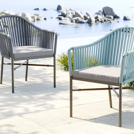 Outdoor Chair with armrests Santanyi grey Kare Design