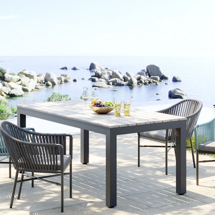 Tuinstoel met armleuningen Santanyi grijs Kare Design