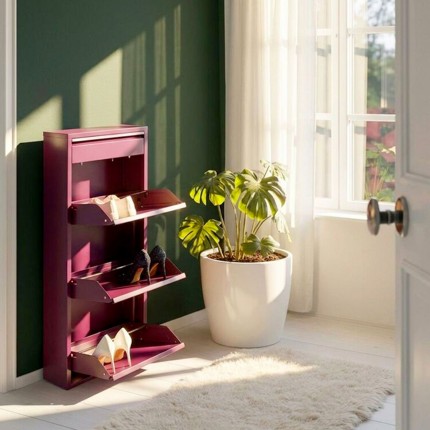 Schoenenkast Caruso paars 3+1 laden Kare Design