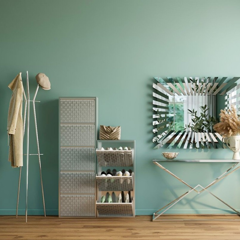 Schoenenkast Caruso grijs 3 laden Kare Design