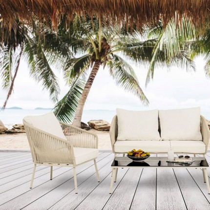 Tuinfauteuil Elba creme Kare Design