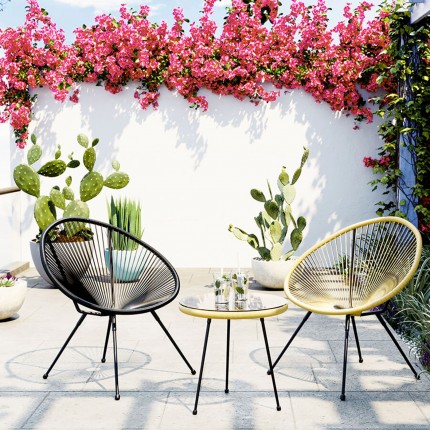 Tuinfauteuil Acapulco Mono zwart Kare Design