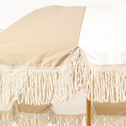 Parasol strepen beige en wit Ø200cm Kare Design