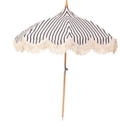 Parasol Temple strepen zwart en wit Ø200cm Kare Design