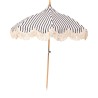Parasol Temple strepen zwart en wit Ø200cm Kare Design