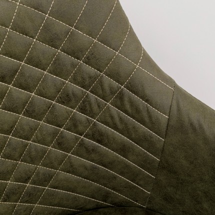 Draaistoel met armleuningen Coco groen en eik Kare Design