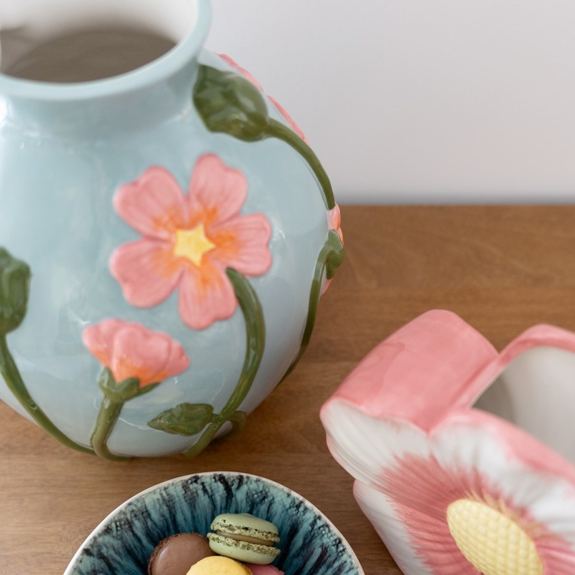 Vaas blauw bloemen Kare Design