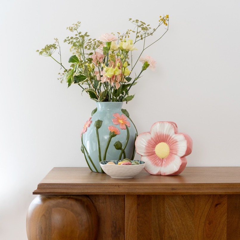 Vaas blauw bloemen Kare Design