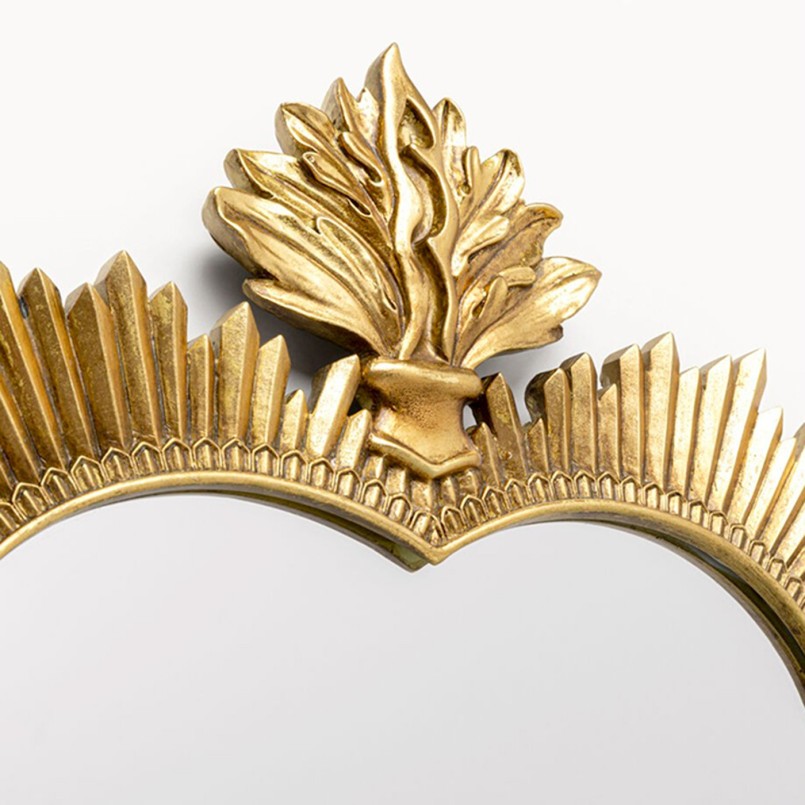 Spiegel hart goud 54x49cm Kare Design
