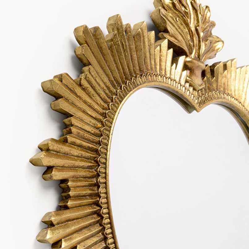 Spiegel hart goud 54x49cm Kare Design