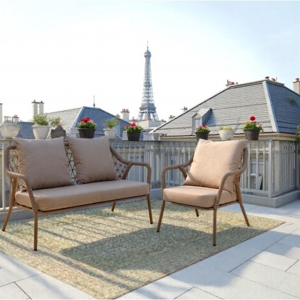Tuinfauteuil Milos beige Kare Design