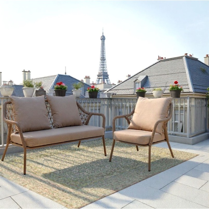 Tuinsofa Milos 2-Zits beige Kare Design