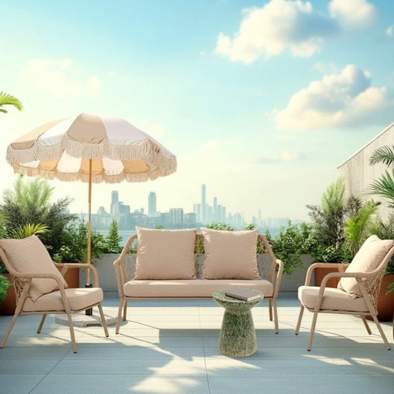 Tuinsofa Milos 2-Zits beige Kare Design