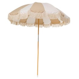 Parasol stripes beige and white Ø220cm Kare Design