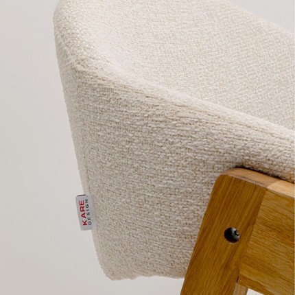 Stoel met armleuningen Julius creme Kare Design