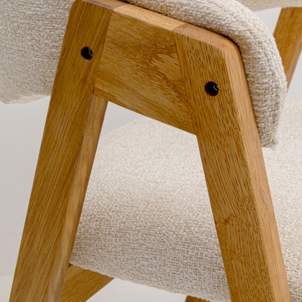 Chair with armrests Julius cream Kare Design