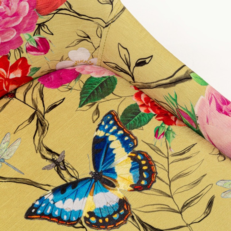 Stoel East Side Flower Fever geel Kare Design