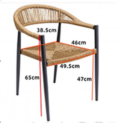 Chair with armrests Palma nature Kare Design