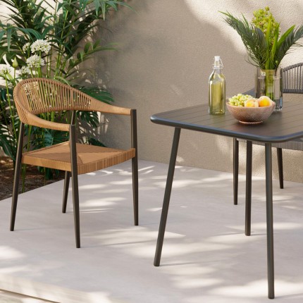 Chair with armrests Palma nature Kare Design