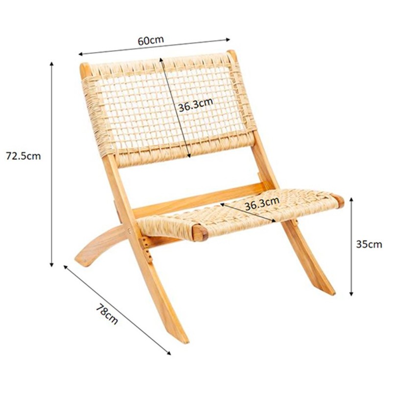 Wooden folding garden chair - Copacabana - Kare Design