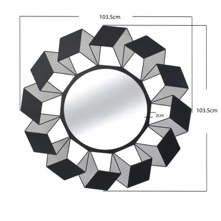 Spiegel Cubes Ø104cm Kare Design