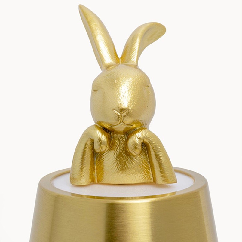 Tafellamp Animal konijn LED 29cm goud Kare Design