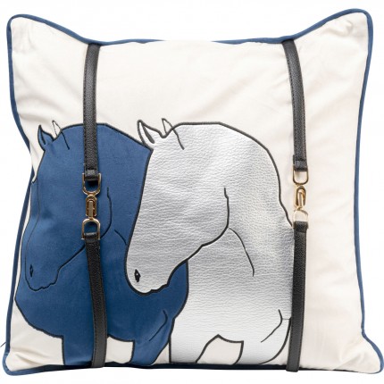 Kussen du paarden blauw Kare Design