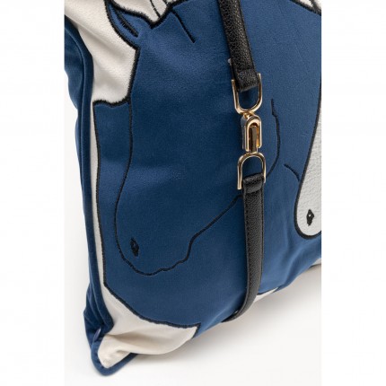 Cushion duo horse blue Kare Design