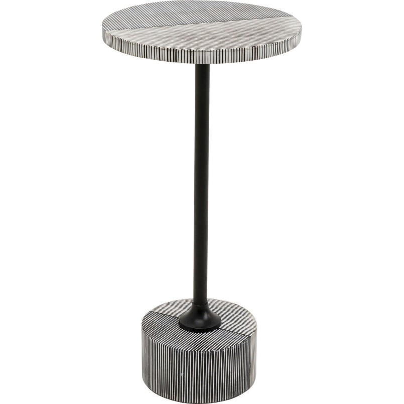 Table d appoint Domero double Noir Ø25cm