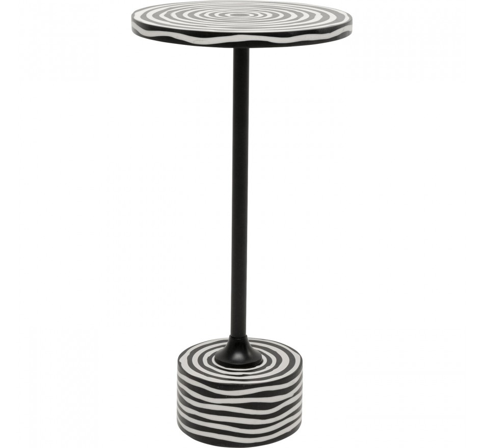 Bijzettafel Domero Swirl Ø25cm zwart Kare Design