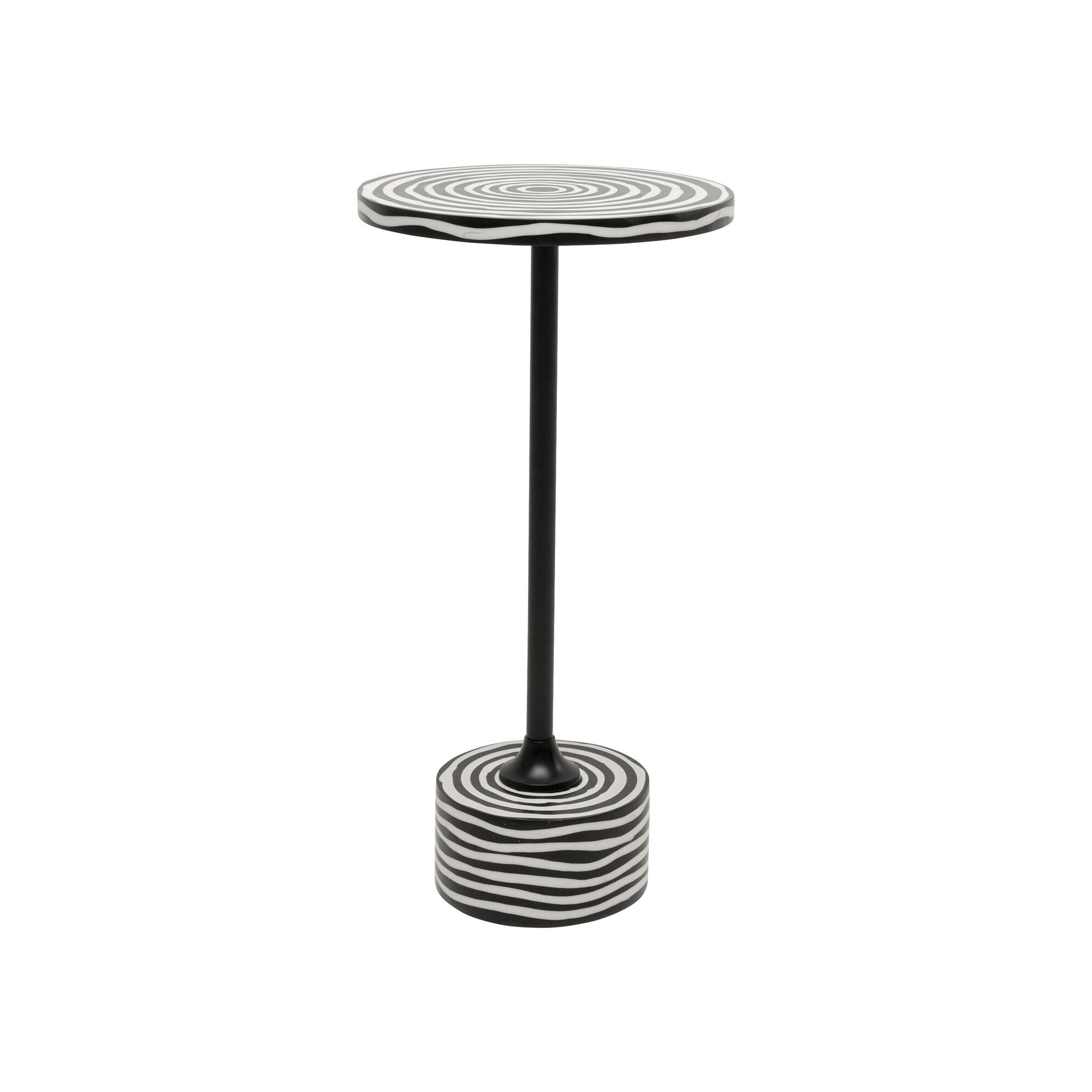 Table d appoint Domero Swirl Noir Ø25cm