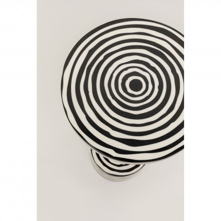 Bijzettafel Domero Swirl Ø25cm zwart Kare Design