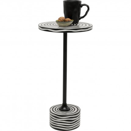 Side Table Domero Swirl Ø25cm black Kare Design
