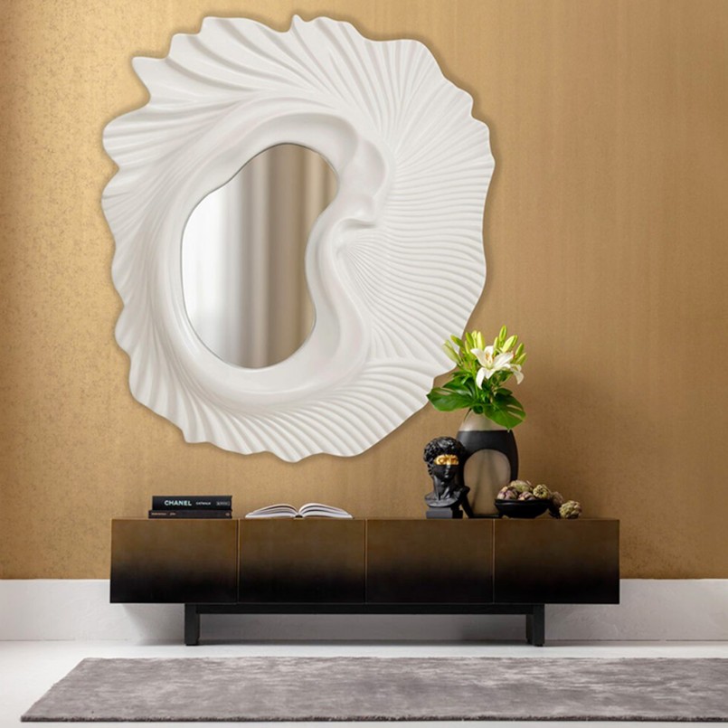 Spiegel Orecchio 160x143cm wit Kare Design