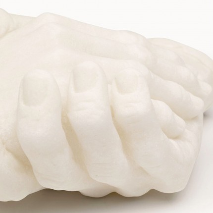 Woonaccessoires handdruk beige 25cm Kare Design