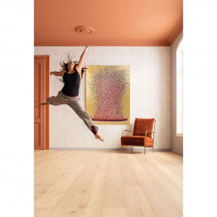 Picture Touched Flower Boat 120x160cm gold and pink Kare Design