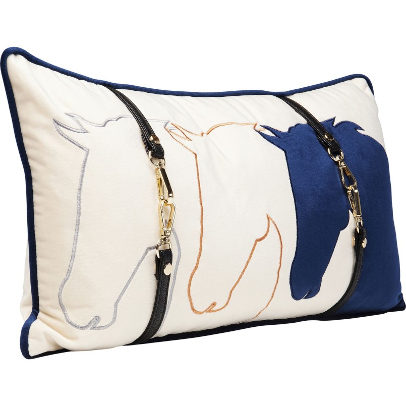 Beige kussen met paardenhoofd - Kare Design