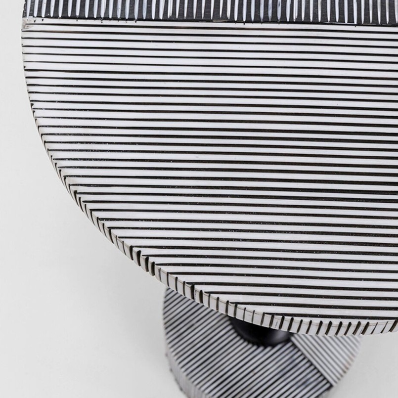 Table d'appoint ronde double noir -  Domero - Kare Design