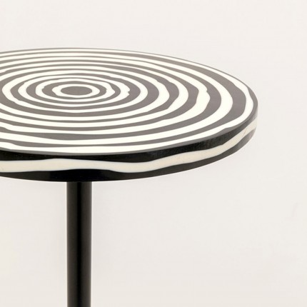 Bijzettafel Domero Swirl Ø25cm zwart Kare Design