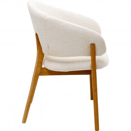 Stoel met armleuningen August creme Kare Design